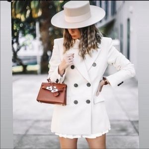 Zara Cream Cotton Blazer